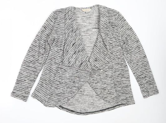 Dorothy Perkins Womens Grey Round Neck  Polyester Cardigan Jumper Size 12