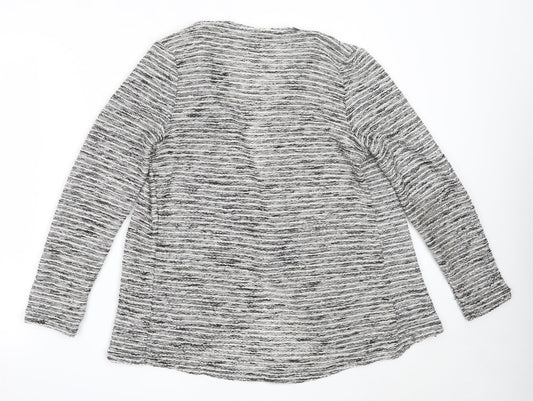 Dorothy Perkins Womens Grey Round Neck  Polyester Cardigan Jumper Size 12