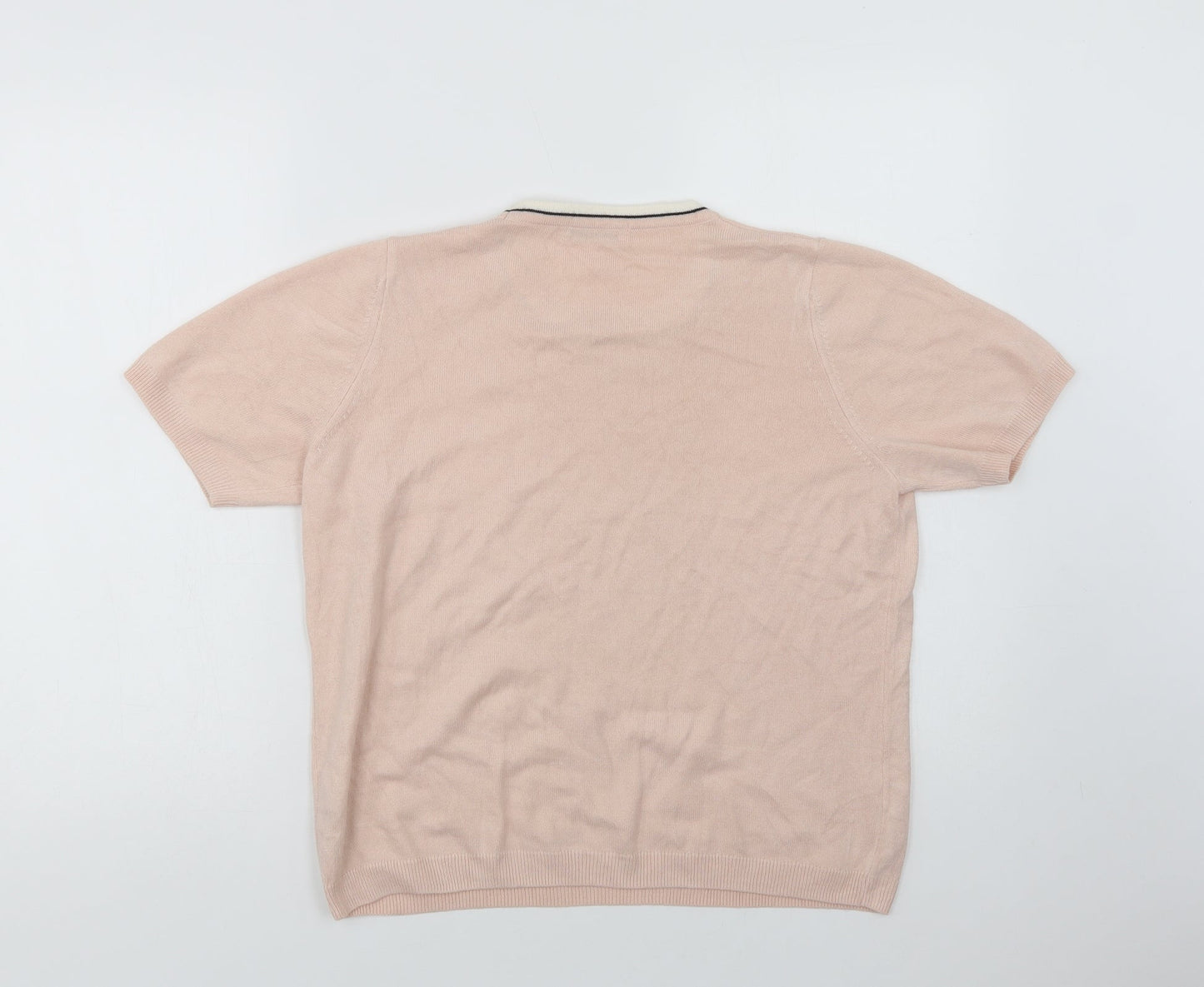 Marks and Spencer Womens Pink Crew Neck  Acrylic Pullover Jumper Size 14