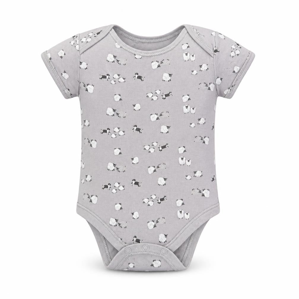 Primark Baby Grey Floral Cotton Romper One-Piece Size 12-18 Months  Snap
