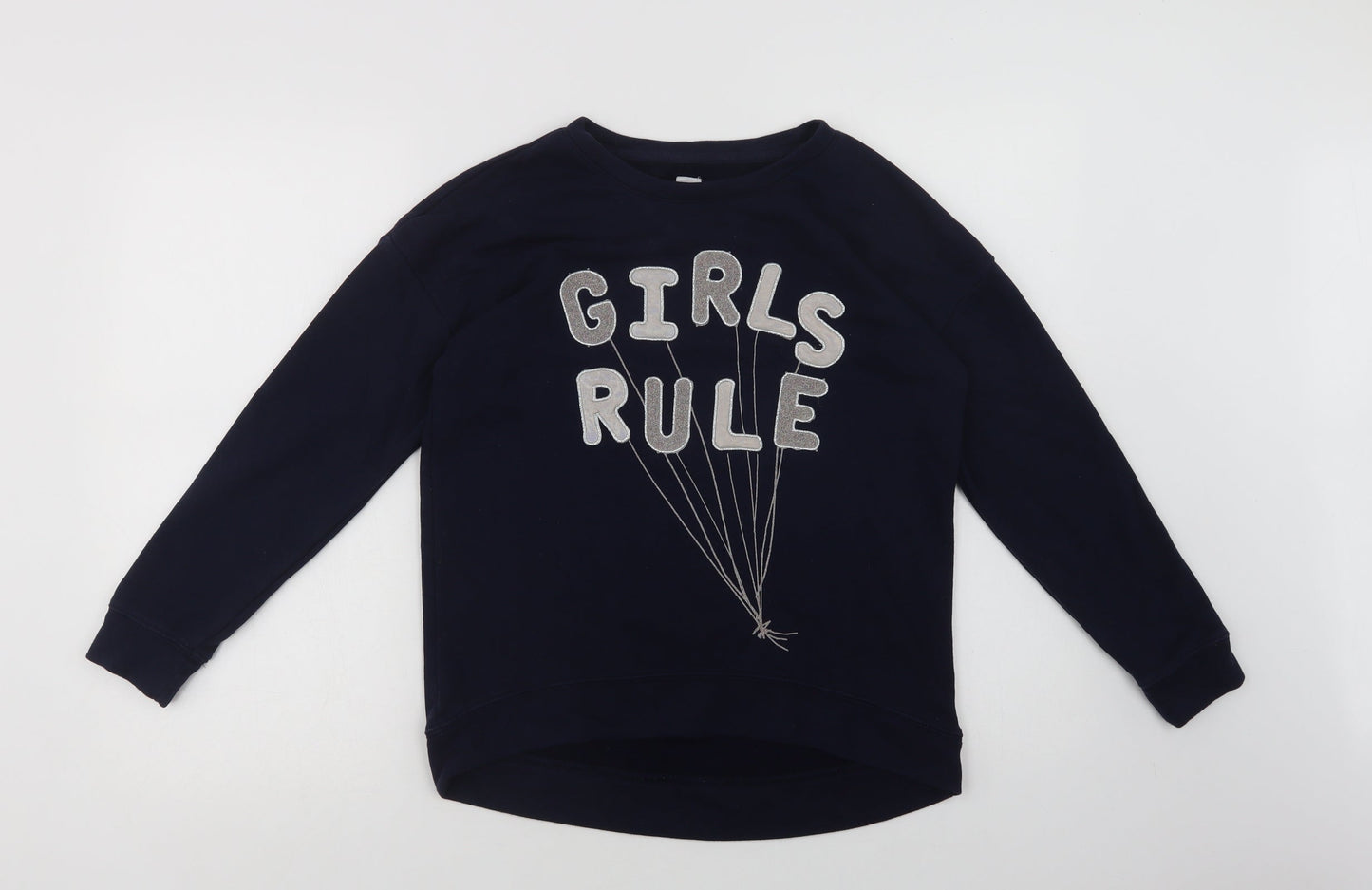 Gap Girls Blue  Cotton Pullover Sweatshirt Size 12 Years   - Girls Rule