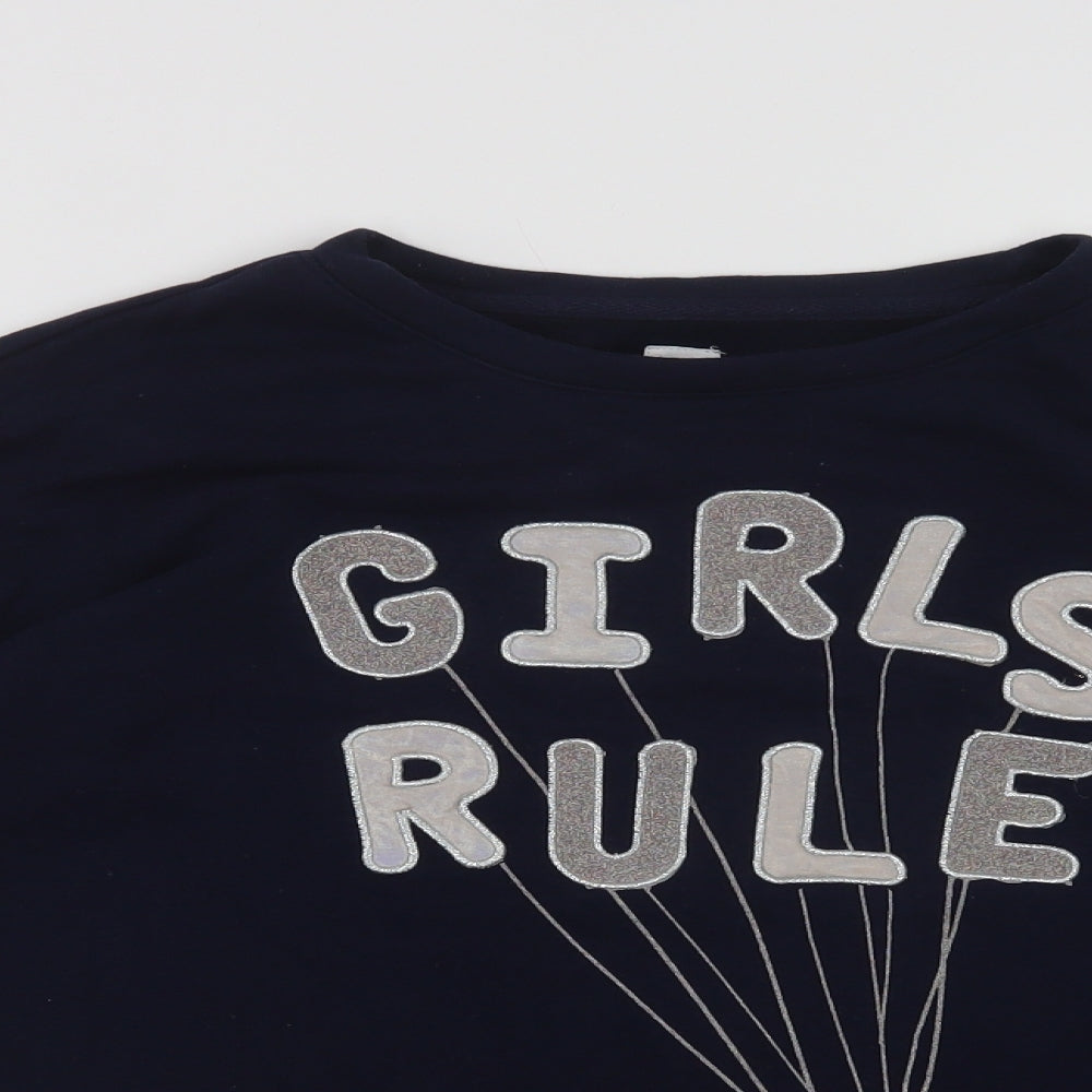 Gap Girls Blue  Cotton Pullover Sweatshirt Size 12 Years   - Girls Rule