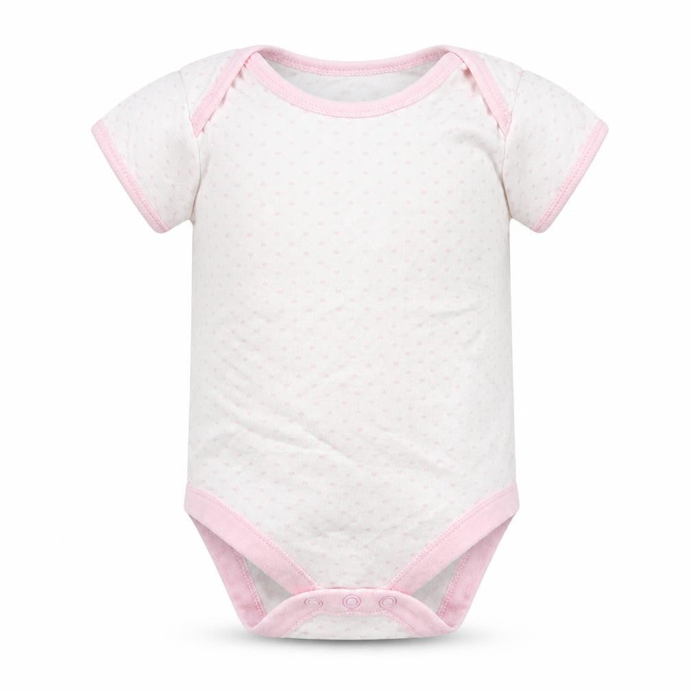 George Baby White Polka Dot Cotton Romper One-Piece Size 6-9 Months  Snap
