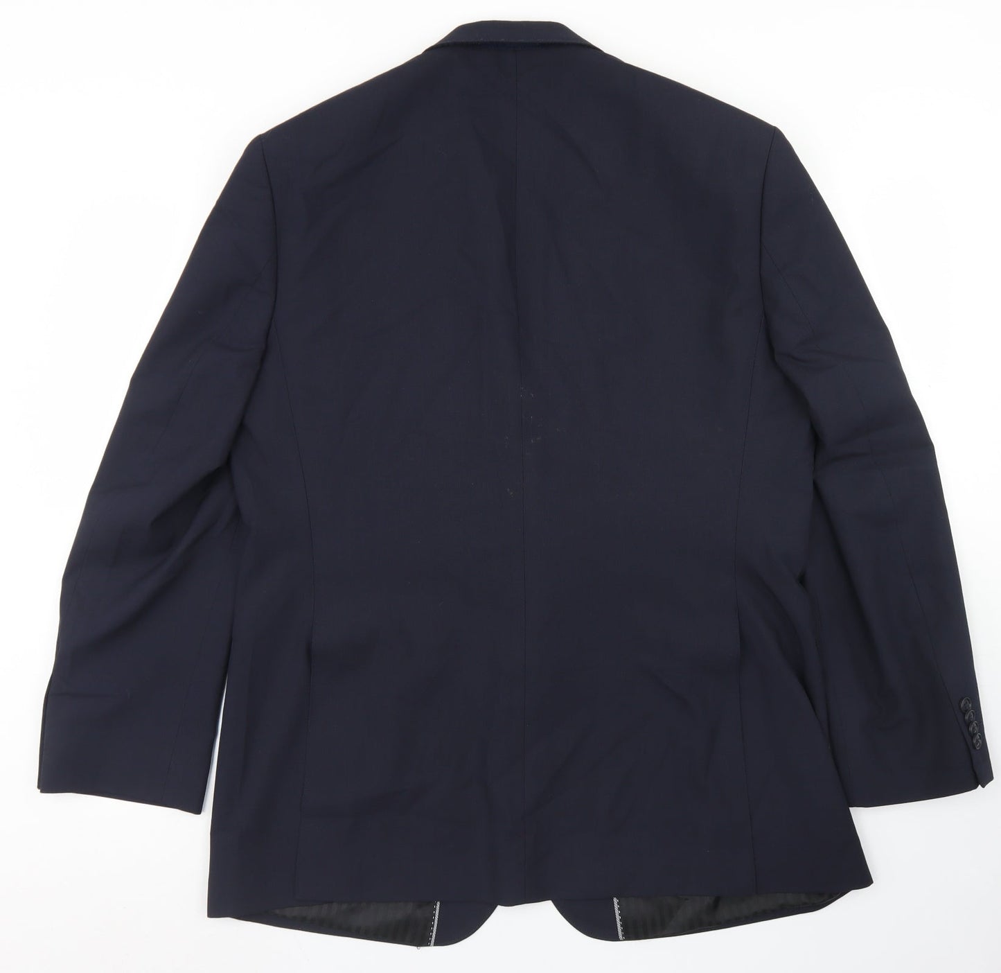 Everyone Mens Blue  Polyester Jacket Blazer Size 44