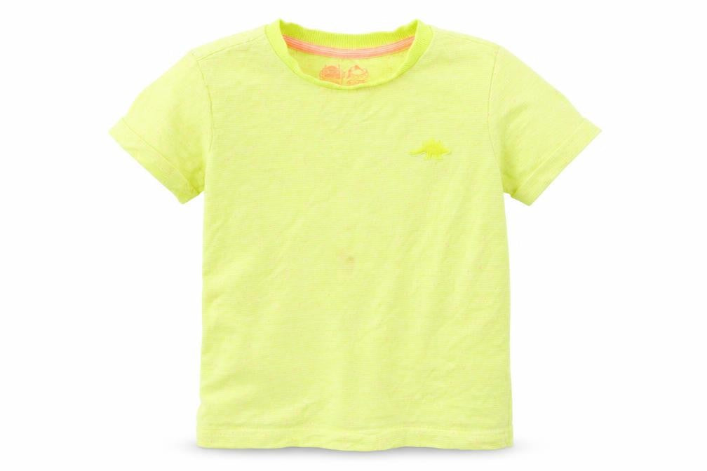 F&F Boys Yellow Striped Cotton Jersey T-Shirt Size 3-4 Years Round Neck Pullover