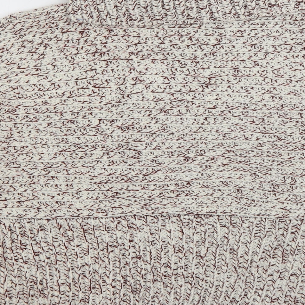 Topshop Womens White Roll Neck  Acrylic Pullover Jumper Size 12