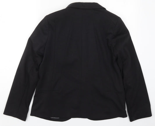 Wallis Womens Black  Polyester Jacket Blazer Size 12