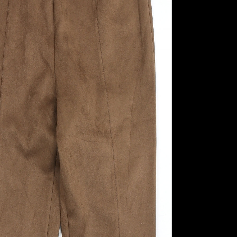 Afibel Womens Brown  Polyester Capri Trousers Size 16 L24 in Regular