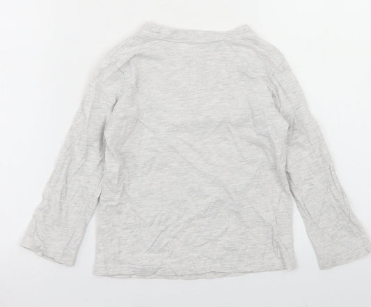 Primark Boys Grey  Cotton Basic T-Shirt Size 4-5 Years Crew Neck  - Skateboard