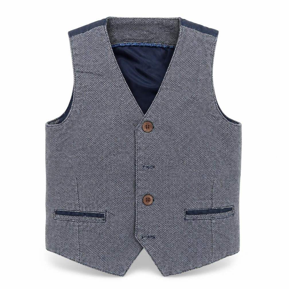 NAME IT Boys Blue   Jacket Waistcoat Size 4-5 Years  Button