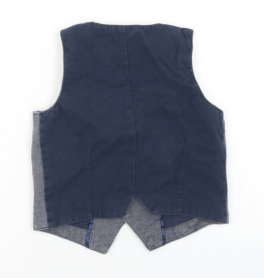 name it Boys Blue   Jacket Waistcoat Size 4-5 Years  Button
