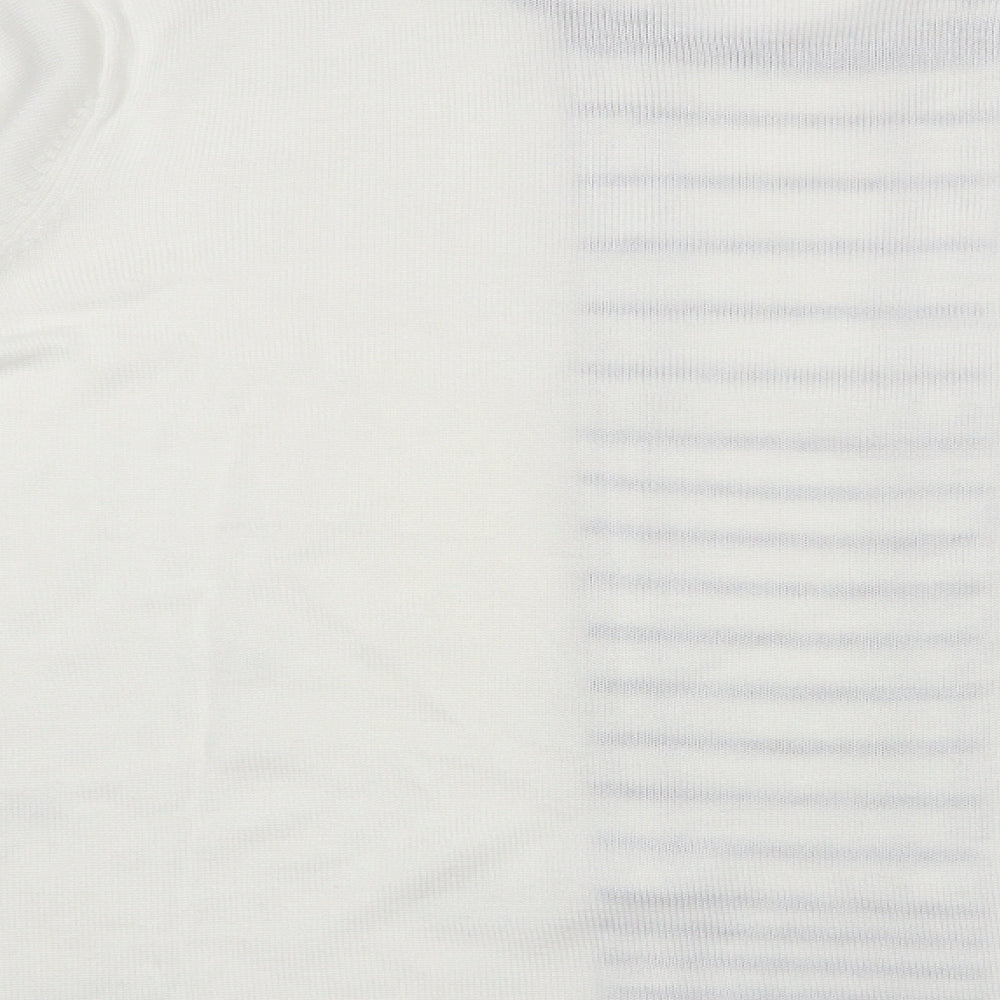 Annabelle Womens White Round Neck  Acrylic Pullover Jumper Size XL