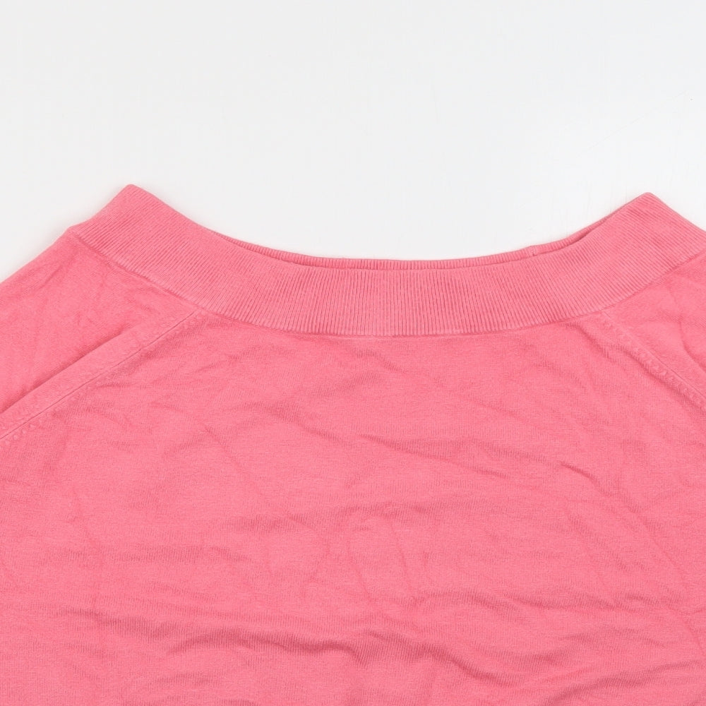 Collection Womens Pink Round Neck  Viscose Pullover Jumper Size 18
