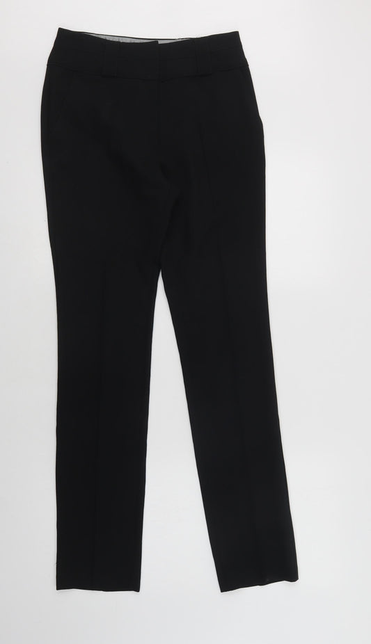 South Womens Black  Polyester Dress Pants Trousers Size 8 L31 in Regular Hook & Loop