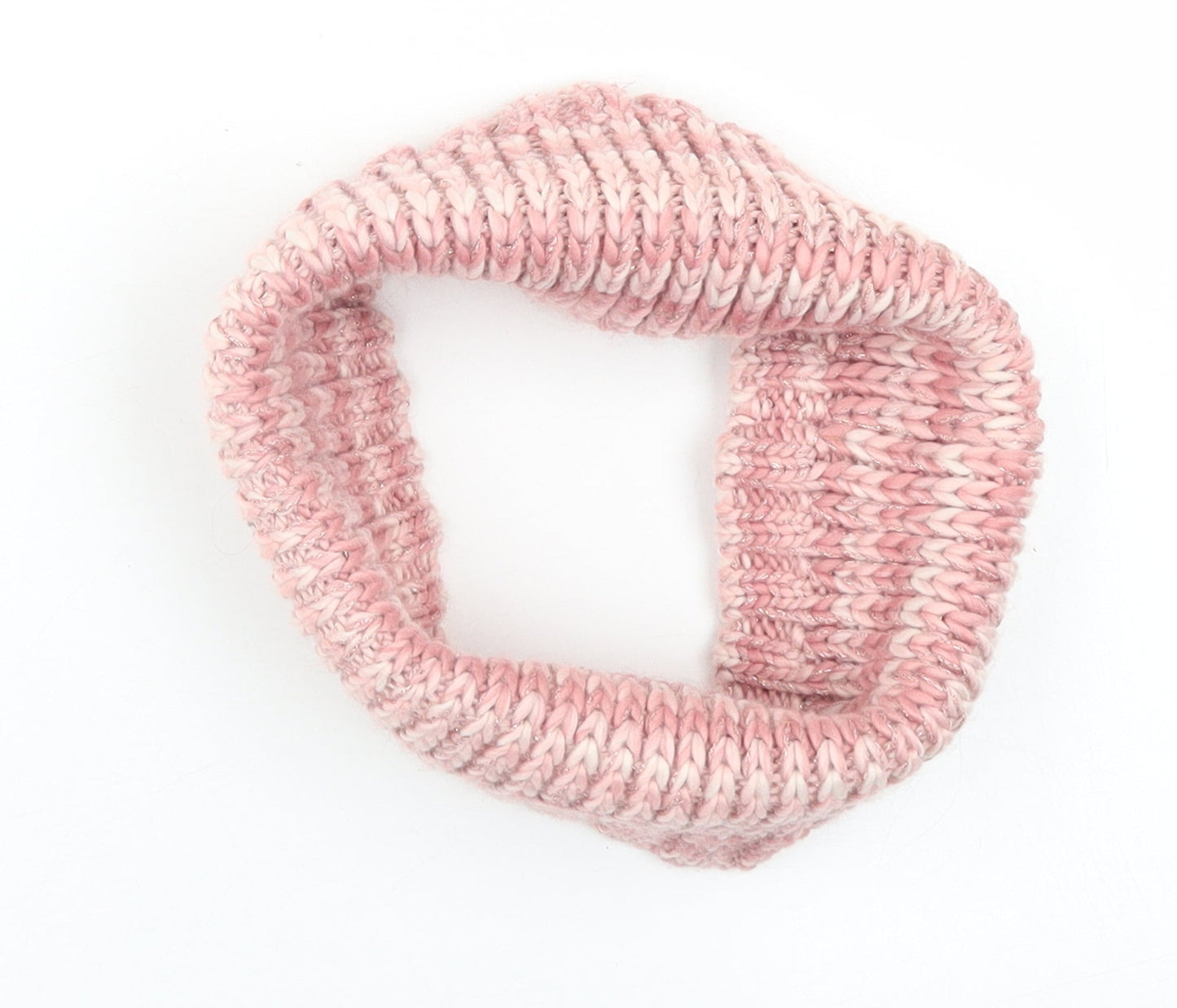 Dunnes Stores Girls Pink  Acrylic Infinity Scarf Scarves & Wraps One Size  - Age 9 - 11