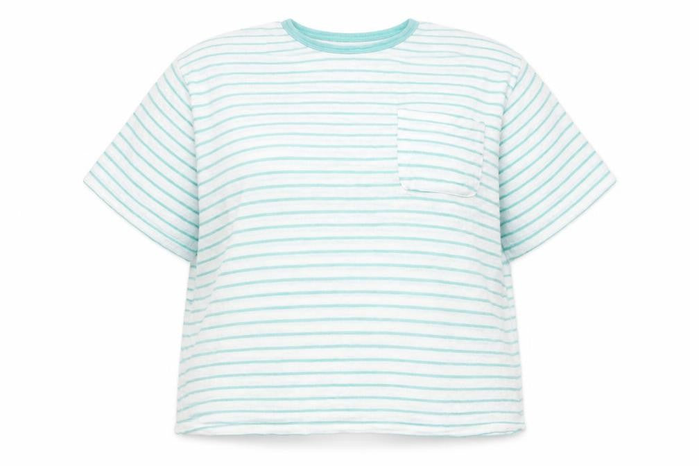 Dunnes Womens White Striped Viscose Pullover Sweatshirt Size L
