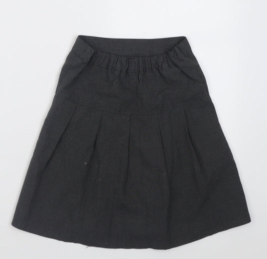 Dunnes Stores Girls Grey  Polyester A-Line Skirt Size 5-6 Years  Regular Pull On - School Wear