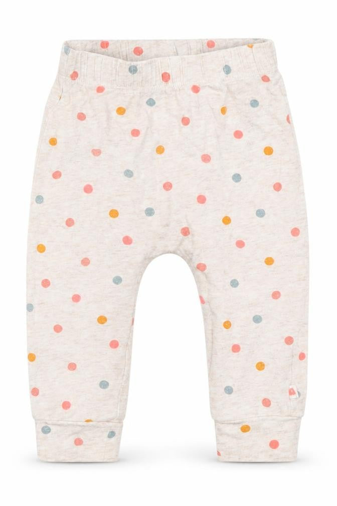 Mothercare Girls Beige Polka Dot Cotton Capri Trousers Size 6-9 Months  Pullover