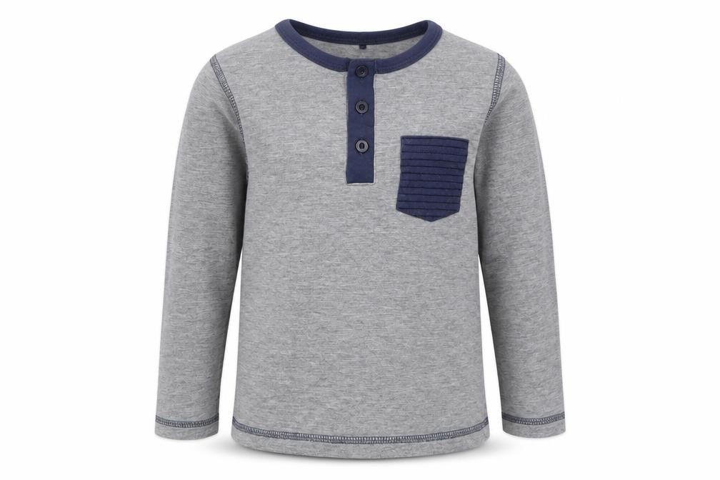 George Boys Grey  Cotton Basic Casual Size 5-6 Years Collared Pullover