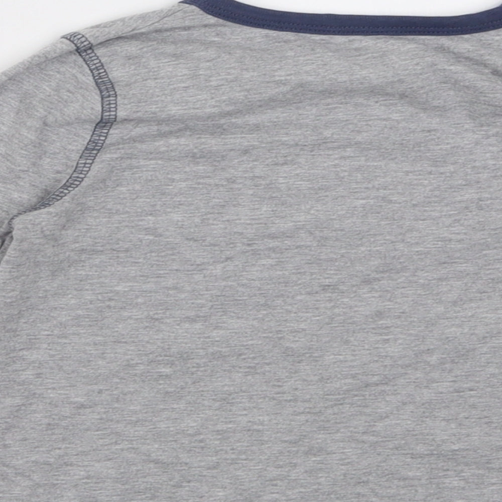George Boys Grey  Cotton Basic Casual Size 5-6 Years Collared Pullover