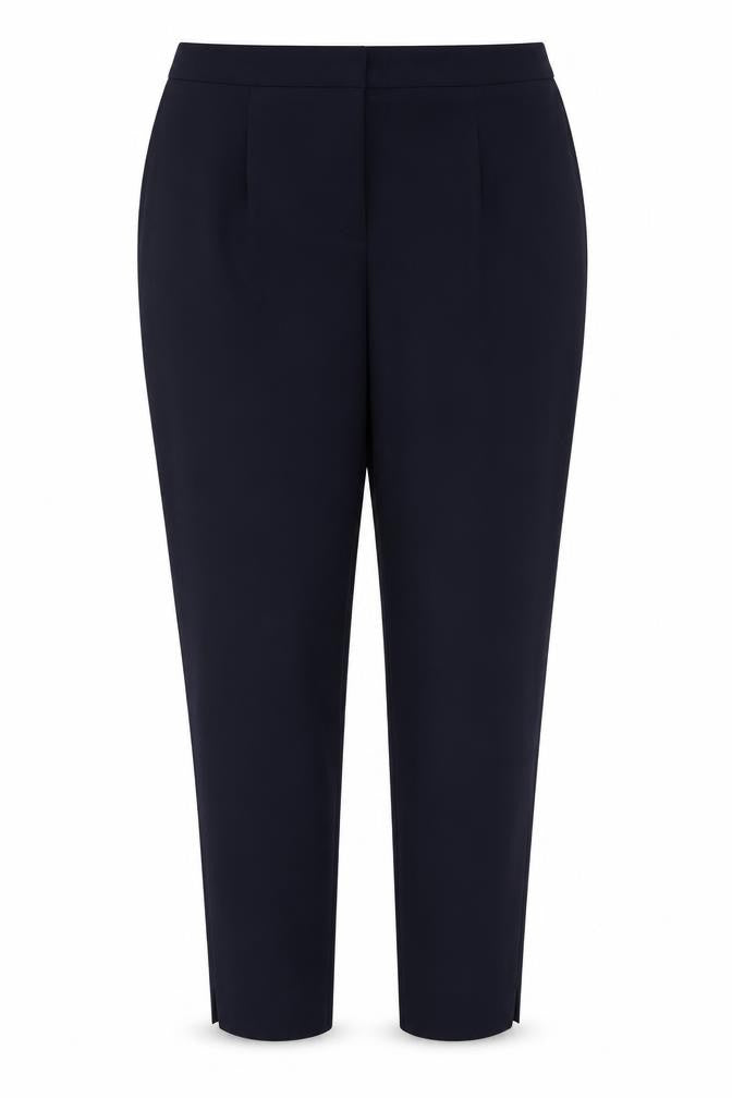 Marks and Spencer Womens Blue  Polyester Trousers  Size 14 L26 in Regular Hook & Eye