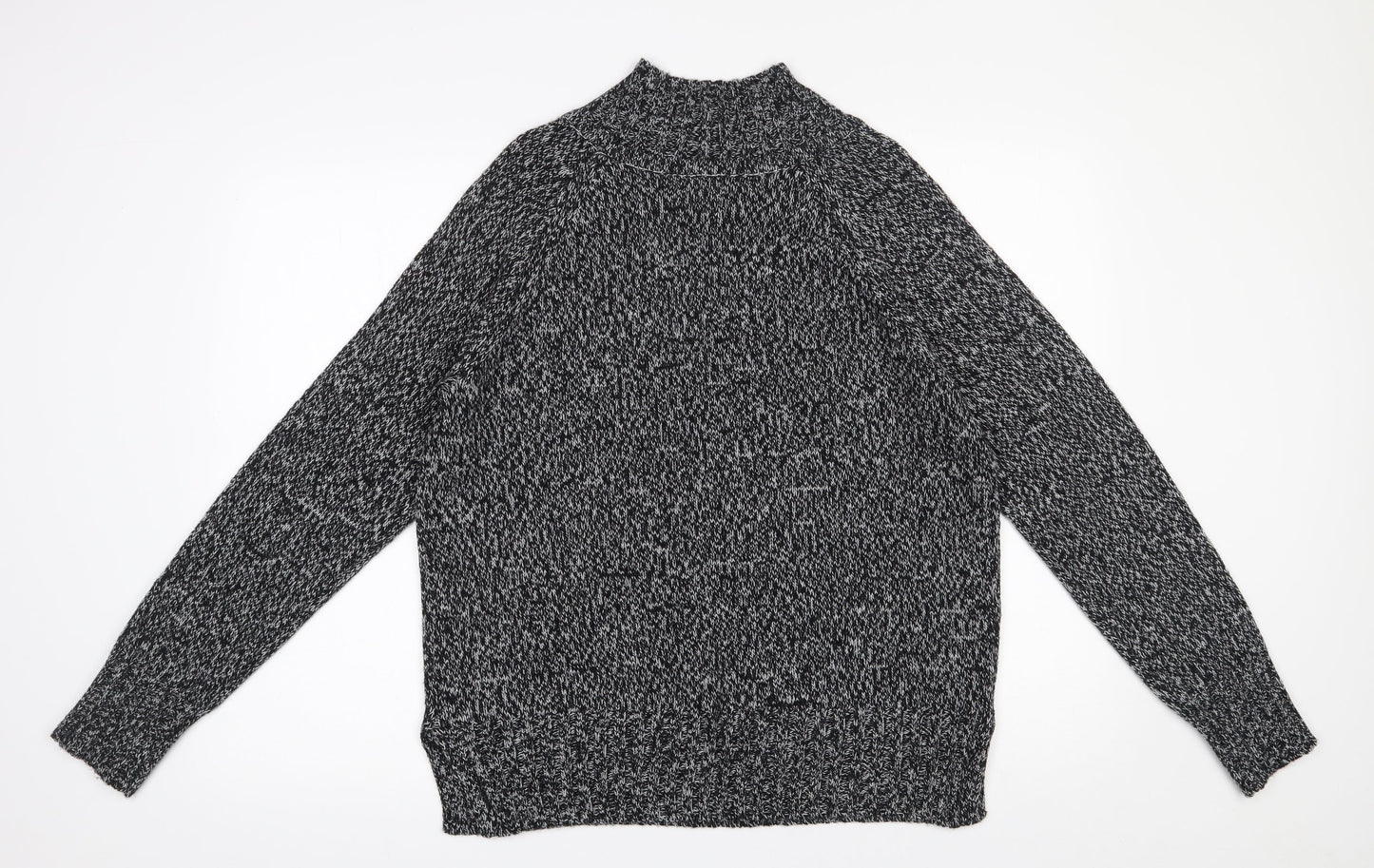 NEXT Womens Black Mock Neck  Acrylic Pullover Jumper Size M