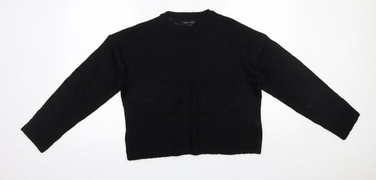 New Look  Womens Black Roll Neck  Acrylic Pullover Jumper Size S
