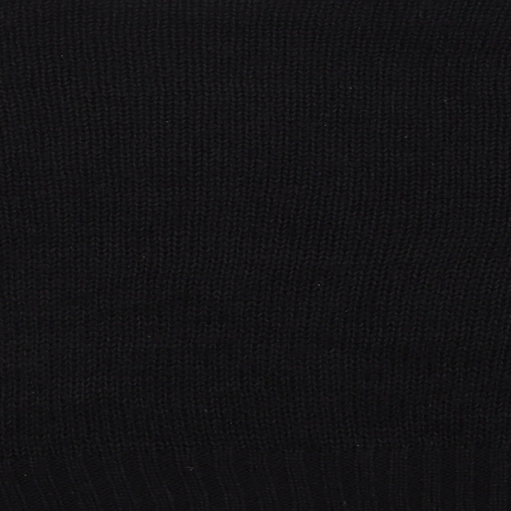 New Look  Womens Black Roll Neck  Acrylic Pullover Jumper Size S