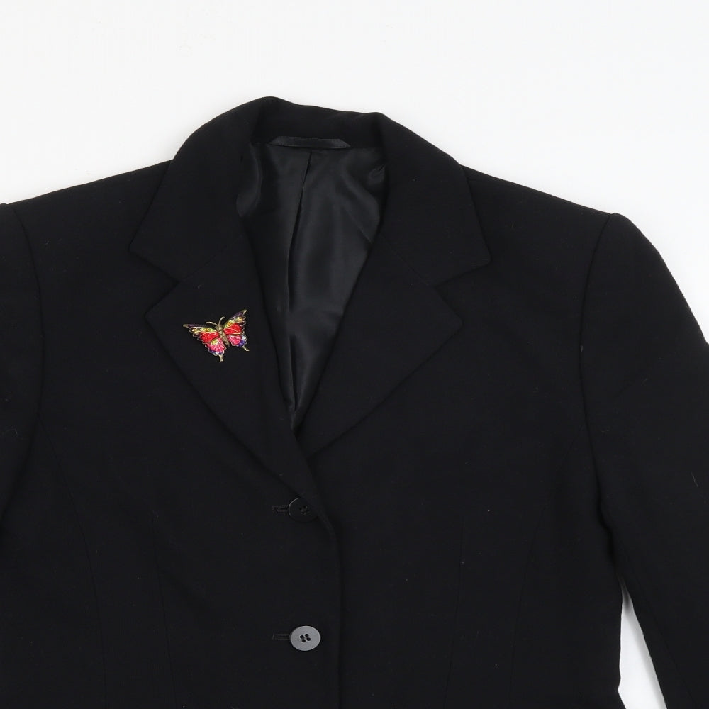 BHS Womens Black   Jacket Blazer Size 10   - Butterfly