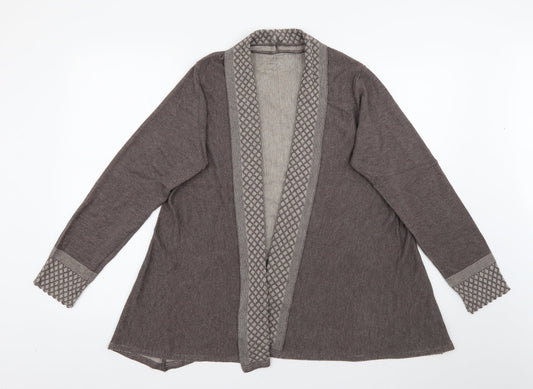 Per Una Womens Brown V-Neck  Viscose Cardigan Jumper Size 16