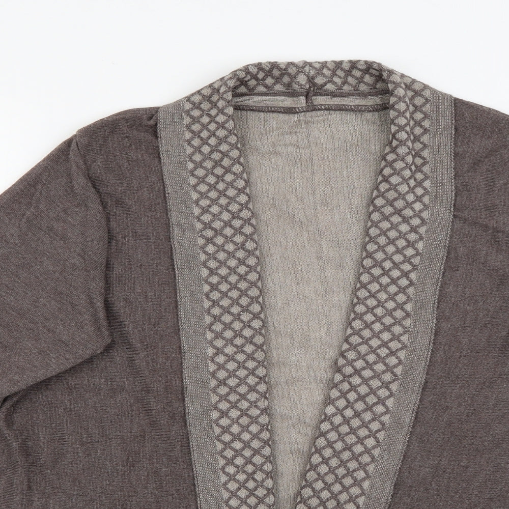 Per Una Womens Brown V-Neck  Viscose Cardigan Jumper Size 16