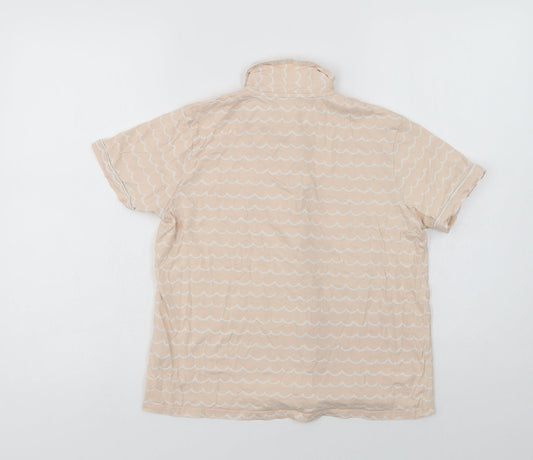 George Girls Pink Geometric Cotton Top Pyjama Top Size 11-12 Years  Button