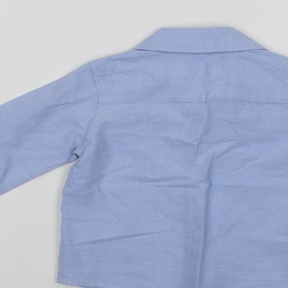 Primark Baby Blue  Cotton Basic Button-Up Size 12-18 Months Collared Button