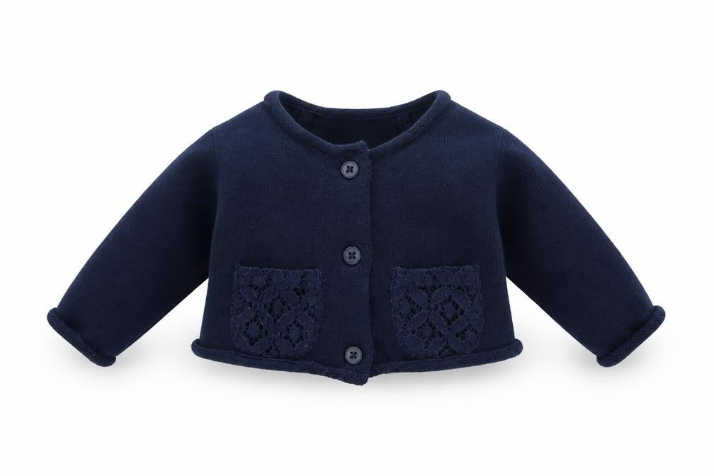 NEXT Girls Blue  Cotton Cardigan Jumper One Size  Button - Up to 1 month