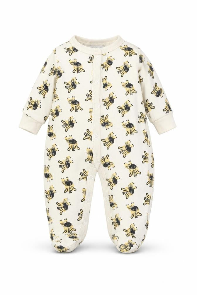 Rockabye-Baby Baby White Geometric Cotton Babygrow One-Piece Size Newborn  Button