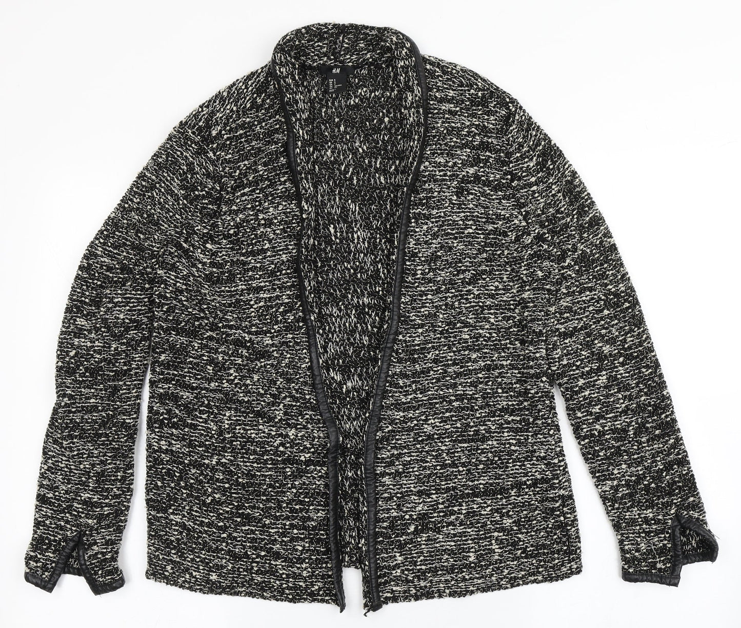 H&M Womens Black V-Neck  Acrylic Cardigan Jumper Size S