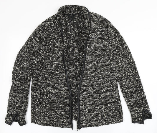 H&M Womens Black V-Neck  Acrylic Cardigan Jumper Size S
