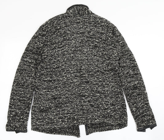 H&M Womens Black V-Neck  Acrylic Cardigan Jumper Size S