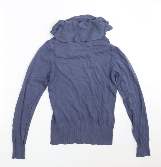 Florence & Fred Womens Blue High Neck  Viscose Pullover Jumper Size 8