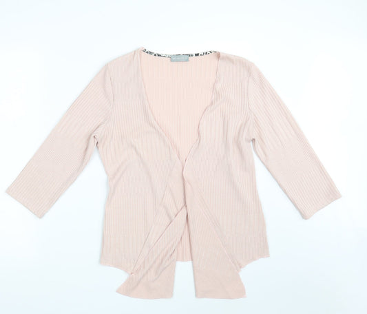 Per Una Womens Pink V-Neck  Polyester Wrap Jumper Size 14