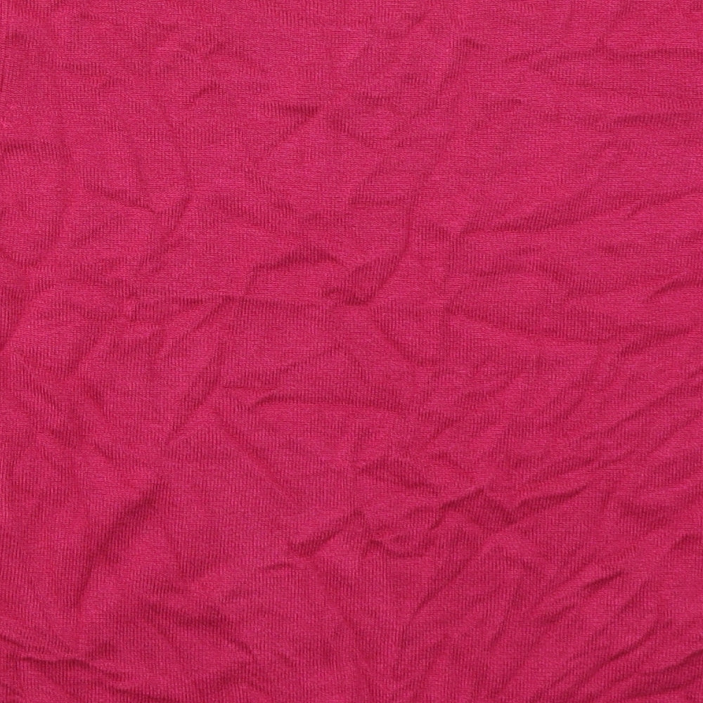 Country Casuals Womens Pink  Viscose Basic T-Shirt Size S Round Neck