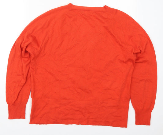 Lakeland Womens Red V-Neck  Polyester Full Zip Jumper Size 18