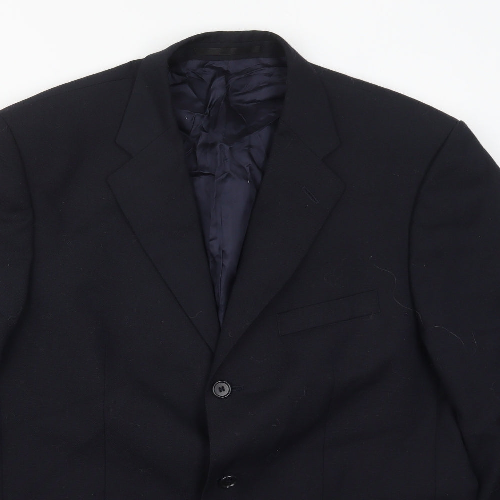 Westbrook Mens Blue  Polyester Jacket Suit Jacket Size 42