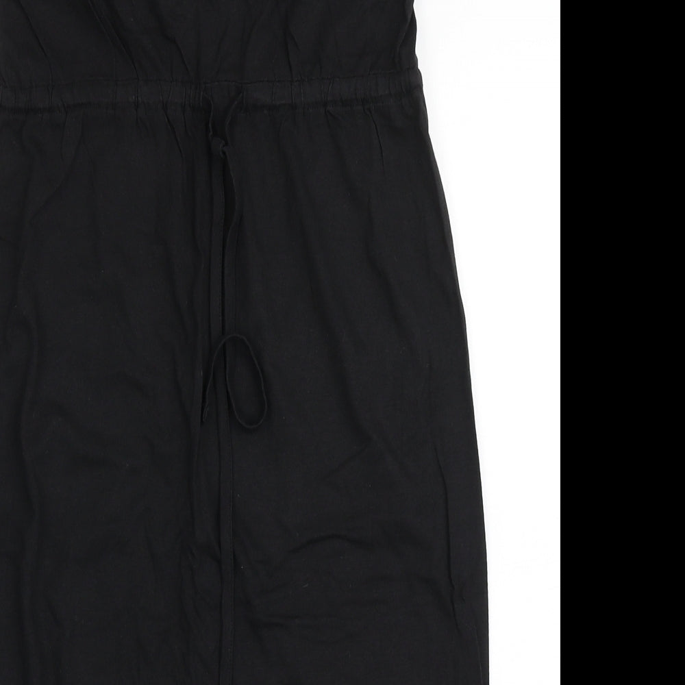 New Look Womens Black  Cotton A-Line  Size 10  Off the Shoulder Pullover