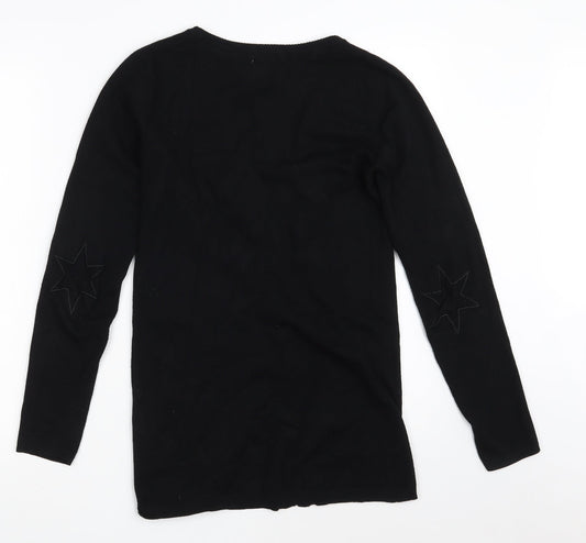 CULTURE Womens Black V-Neck  Viscose Cardigan Jumper Size M