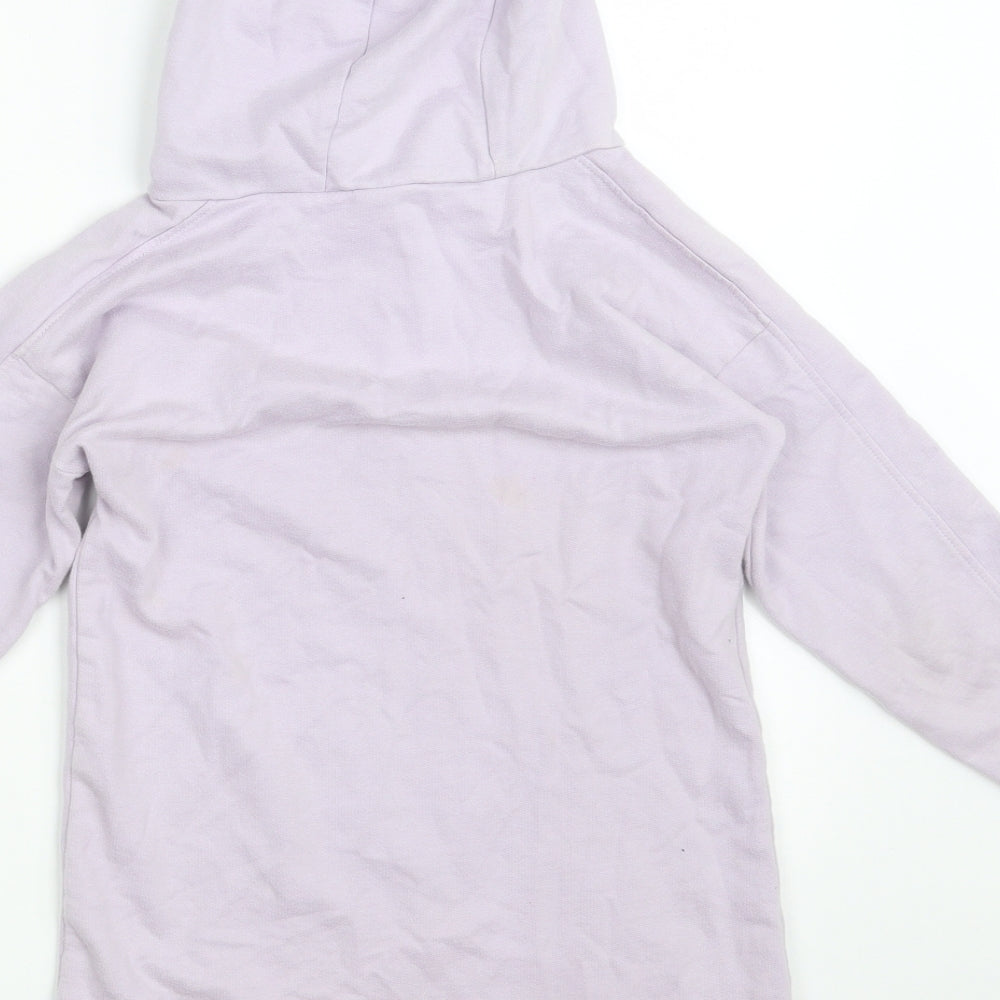 George Girls Purple  Cotton Pullover Hoodie Size 7-8 Years   - HAPPY ALWAYS