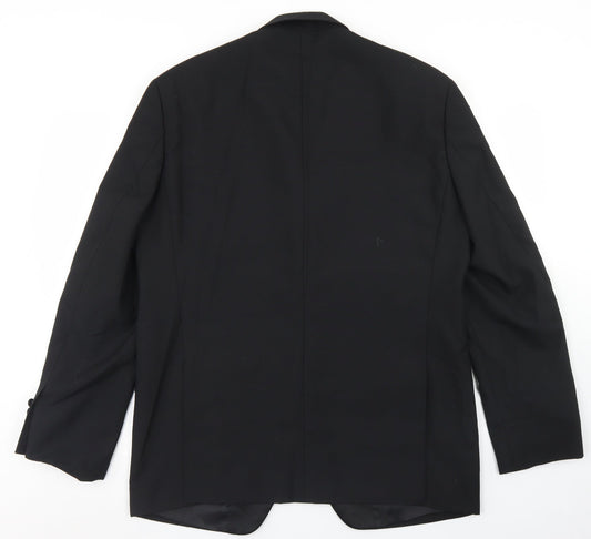 Daniel Graham Mens Black  Polyester Jacket Blazer Size 42