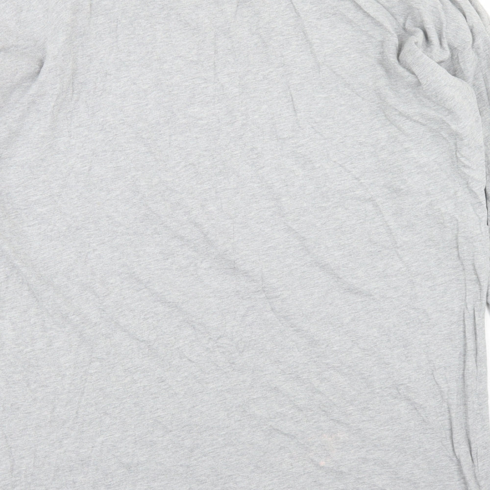 Marks and Spencer Womens Grey  Cotton Basic T-Shirt Size 14 Crew Neck - Mickey Mouse