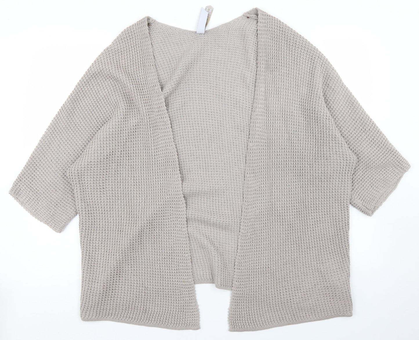Pull & Bear Womens Beige Round Neck  Polyester Cardigan Jumper Size M