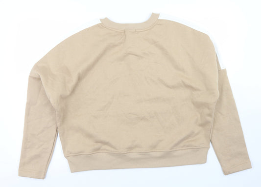 Primark Womens Beige  Cotton Pullover Sweatshirt Size M